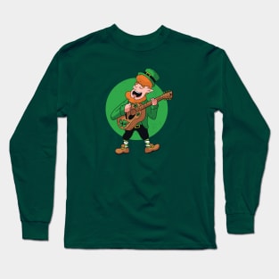 Singing Leprechaun with Guitar Long Sleeve T-Shirt